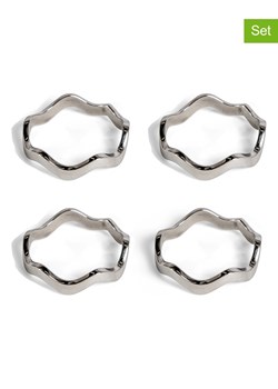 Sagaform Pierścienie (4 szt.) w kolorze srebrnym na serwetki - Ø 5 cm ze sklepu Limango Polska w kategorii Akcesoria kuchenne - zdjęcie 188375348