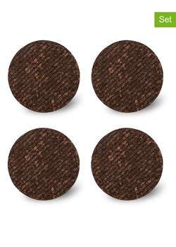 Sagaform Podstawki (4 szt.) "Dante" w kolorze brązowym - Ø 10 cm ze sklepu Limango Polska w kategorii Akcesoria kuchenne - zdjęcie 188375378