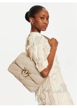 Torebka Pinko Love Puff Classic Cl . AI 24-25 PLTT 100038 A0F2 Beżowy ze sklepu eobuwie.pl w kategorii Kopertówki - zdjęcie 188376139