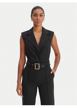 KARL LAGERFELD Kamizelka garniturowa B1W14009 Czarny Slim Fit ze sklepu MODIVO w kategorii Kamizelki damskie - zdjęcie 188376397