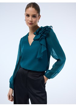 Mohito - Bluzka z ozdobnym detalem 3D - zielony ze sklepu Mohito w kategorii Bluzki damskie - zdjęcie 188377128