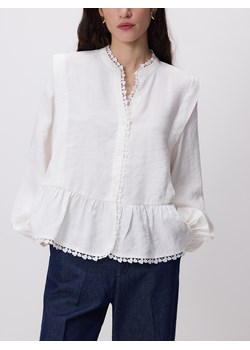 Reserved - Bluzka z modalem - złamana biel ze sklepu Reserved w kategorii Bluzki damskie - zdjęcie 188377479