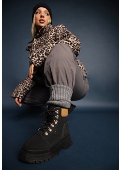 Czarne Traperki Leuna ze sklepu renee.pl w kategorii Workery damskie - zdjęcie 188377996