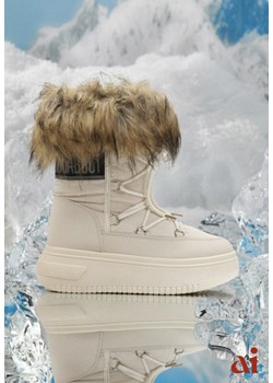 Beżowe Śniegowce na Grubej Podeszwie z Futerkiem Uplift ze sklepu renee.pl w kategorii Śniegowce damskie - zdjęcie 188377998