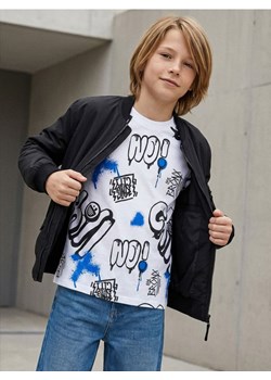 Sinsay - Bawełniana koszulka ze wzorem - biały ze sklepu Sinsay w kategorii T-shirty chłopięce - zdjęcie 188378209