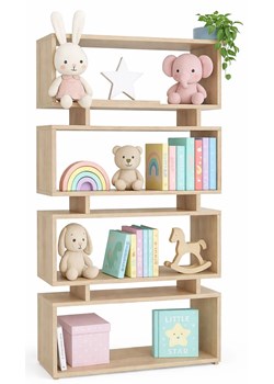 Dziecięcy regał ażurowy dąb sonoma K3-A45 ze sklepu Edinos.pl w kategorii Regały dziecięce - zdjęcie 188378405