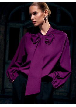 Mohito - Bluzka z wiązaniem - ciemny fiolet ze sklepu Mohito w kategorii Bluzki damskie - zdjęcie 188379388