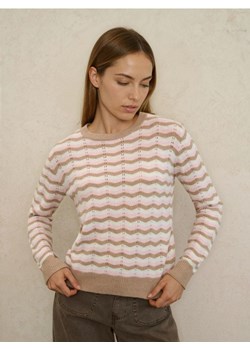 Sinsay - Ażurowy sweter w paski - wielobarwny ze sklepu Sinsay w kategorii Swetry damskie - zdjęcie 188379647