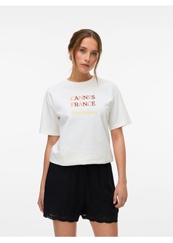 Vero Moda Koszulka w kolorze białym ze sklepu Limango Polska w kategorii Bluzki damskie - zdjęcie 188381607