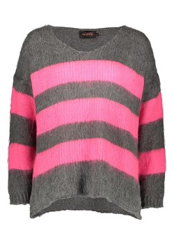miss goodlife Sweter "Stripes" w kolorze ciemnoszaro-jasnoróżowym ze sklepu Limango Polska w kategorii Swetry damskie - zdjęcie 188382389