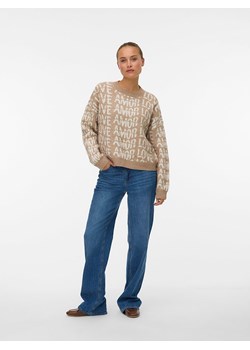 Vero Moda Sweter w kolorze beżowym ze sklepu Limango Polska w kategorii Swetry damskie - zdjęcie 188382859
