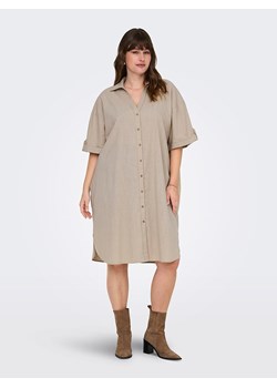 ONLY Carmakoma Sukienka "Coco" w kolorze beżowym ze sklepu Limango Polska w kategorii Sukienki - zdjęcie 188383577