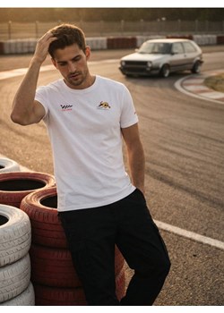 Sinsay - Bawełniana koszulka z krótkim rękawem - biały ze sklepu Sinsay w kategorii T-shirty męskie - zdjęcie 188385399