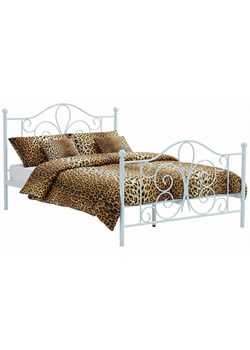 Białe metalowe łóżko 140 x 200 cm  G0-Z33 ze sklepu Edinos.pl w kategorii Łóżka i materace - zdjęcie 188385466