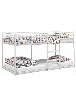 Białe łóżko piętrowe metalowe 100 x 200 cm N0-H35 ze sklepu Edinos.pl w kategorii Łóżka dziecięce - zdjęcie 188385469