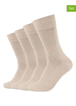 Skechers Skarpety (4 pary) w kolorze beżowym ze sklepu Limango Polska w kategorii Skarpetki męskie - zdjęcie 188385878