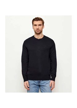 Armani Exchange Sweter | Regular Fit | z dodatkiem jedwabiu ze sklepu Gomez Fashion Store w kategorii Swetry męskie - zdjęcie 188386849