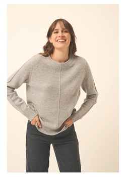 Just Cashmere Kaszmirowy sweter "Emma" w kolorze jasnoszarym ze sklepu Limango Polska w kategorii Swetry damskie - zdjęcie 188387108