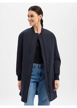 Marc O'Polo Krótki płaszcz damski Kobiety Sztuczne włókno granatowy jednolity ze sklepu vangraaf w kategorii Płaszcze damskie - zdjęcie 188387628
