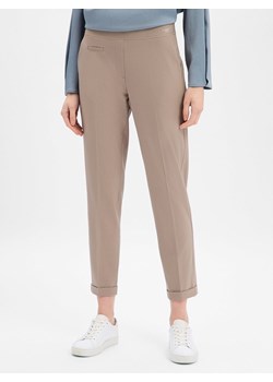 Cambio Damskie spodnie materiałowe - Kim Kobiety Sztuczne włókno taupe jednolity ze sklepu vangraaf w kategorii Spodnie damskie - zdjęcie 188387639