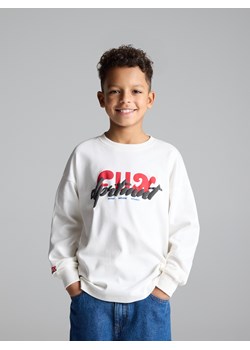 Reserved - Bawełniany longsleeve - biały ze sklepu Reserved w kategorii Bluzy chłopięce - zdjęcie 188387867