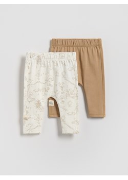 Reserved - Legginsy Kubuś Puchatek 2 pack - kremowy ze sklepu Reserved w kategorii Spodnie i półśpiochy - zdjęcie 188388018