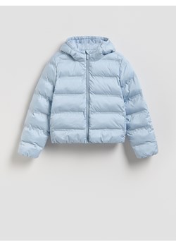 Reserved - Pikowana kurtka z kapturem - jasnoniebieski ze sklepu Reserved w kategorii Kurtki dziewczęce - zdjęcie 188388098