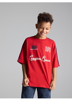 Reserved - Bawełniany t-shirt z nadrukami - czerwony ze sklepu Reserved w kategorii T-shirty chłopięce - zdjęcie 188388358