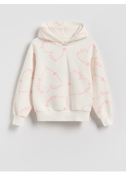 Reserved - Bluza z kapturem - złamana biel ze sklepu Reserved w kategorii Bluzy dziewczęce - zdjęcie 188388369
