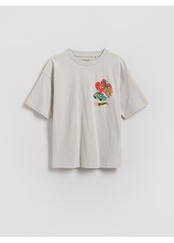 Reserved - T-shirt Hot Wheels - jasnoszary ze sklepu Reserved w kategorii T-shirty chłopięce - zdjęcie 188388458