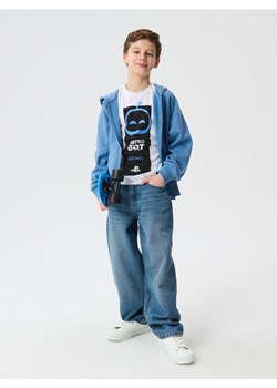 Sinsay - Jeansy loose z efektem sprania - granatowy ze sklepu Sinsay w kategorii Spodnie chłopięce - zdjęcie 188389368