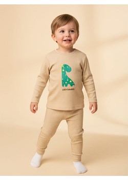 Sinsay - Prążkowany komplet dzianinowy - beżowy ze sklepu Sinsay w kategorii Komplety niemowlęce - zdjęcie 188389378