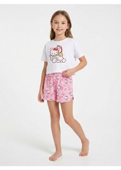 Sinsay - Bawełniana piżama dwuczęściowa z nadrukiem Hello Kitty - biały ze sklepu Sinsay w kategorii Piżamy damskie - zdjęcie 188389398