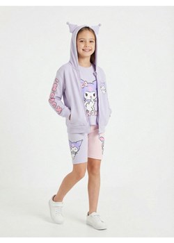 Sinsay - Rozpinana bluza z kapturem Kuromi - fioletowy ze sklepu Sinsay w kategorii Bluzy dziewczęce - zdjęcie 188389426