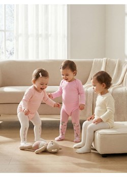 Sinsay - Bawełniane body 3 pack - kremowy ze sklepu Sinsay w kategorii Body niemowlęce - zdjęcie 188389506