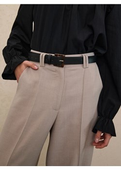 Sinsay - Pasek z imitacji skóry z klamrą z żywicy - czarny ze sklepu Sinsay w kategorii Paski damskie - zdjęcie 188389555