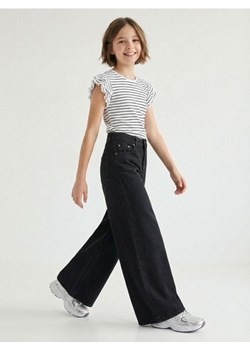 Sinsay - Jeansy wide leg - czarny ze sklepu Sinsay w kategorii Spodnie dziewczęce - zdjęcie 188389565