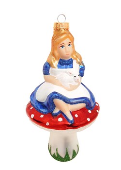 Krebs Glas Lauscha Ozdoba choinkowa ze wzorem - wys. 15 cm ze sklepu Limango Polska w kategorii Dekoracje bożonarodzeniowe - zdjęcie 188389589