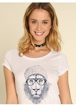 WOOOP Koszulka "Cool Lion" w kolorze białym ze sklepu Limango Polska w kategorii Bluzki damskie - zdjęcie 188391588