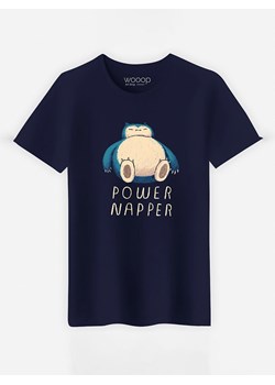 WOOOP Koszulka "Power Napper" w kolorze granatowym ze sklepu Limango Polska w kategorii T-shirty męskie - zdjęcie 188391645