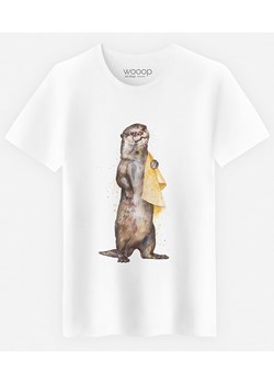 WOOOP Koszulka "Otter" w kolorze białym ze sklepu Limango Polska w kategorii T-shirty męskie - zdjęcie 188391678