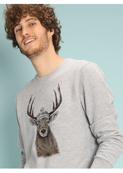 WOOOP Bluza "Go Outside" w kolorze szarym ze sklepu Limango Polska w kategorii Bluzy męskie - zdjęcie 188391706