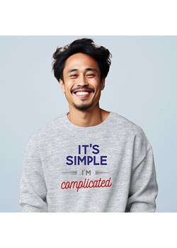 WOOOP Bluza "It´s simple I´m complicated" w kolorze szarym ze sklepu Limango Polska w kategorii Bluzy męskie - zdjęcie 188391945