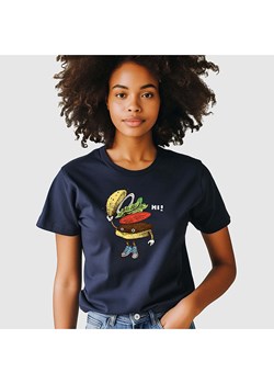 WOOOP Koszulka "Burger greeting" w kolorze granatowym ze sklepu Limango Polska w kategorii Bluzki damskie - zdjęcie 188391989