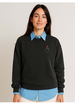 WOOOP Bluza "K Love Cur" w kolorze czarnym ze sklepu Limango Polska w kategorii Bluzy damskie - zdjęcie 188392006