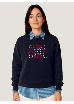 WOOOP Bluza "Rebel girl" w kolorze granatowym ze sklepu Limango Polska w kategorii Bluzy damskie - zdjęcie 188392025
