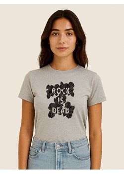 WOOOP Koszulka "Rock is dead" w kolorze szarym ze sklepu Limango Polska w kategorii Bluzki damskie - zdjęcie 188392036