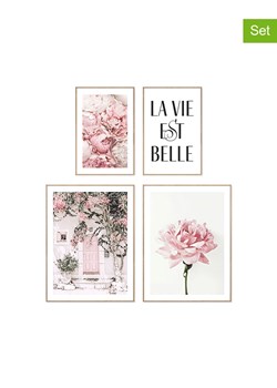 Orangewallz Druki artystyczne (4 szt.) "Pink romance" w ramce ze sklepu Limango Polska w kategorii Obrazy - zdjęcie 188392287