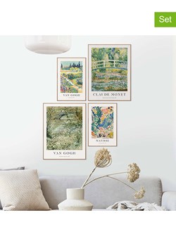 Orangewallz Druki artystyczne (4 szt.) "Green Masters" w ramce ze sklepu Limango Polska w kategorii Obrazy - zdjęcie 188393066