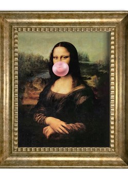 Orangewallz Druk artystyczny "Mona Lisa - Gum" w ramce ze sklepu Limango Polska w kategorii Obrazy - zdjęcie 188393767